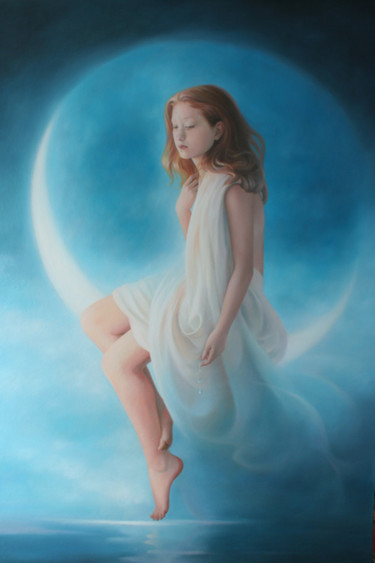 Картина под названием "Парящая Луна (Селен…" - Наталья Светненко, Подлинное произведение искусства