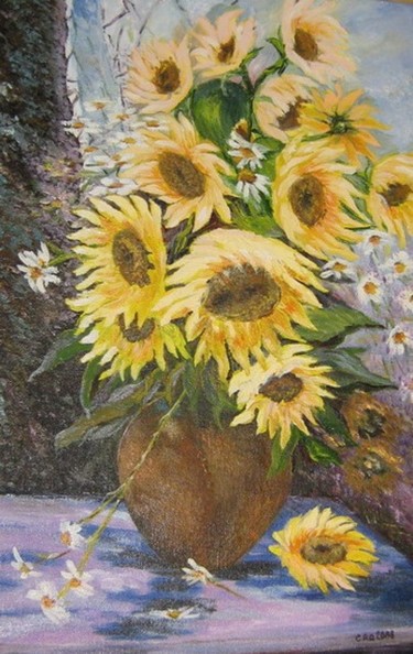 Painting titled "Букетное солнце" by Svetlana Demchenko, Original Artwork