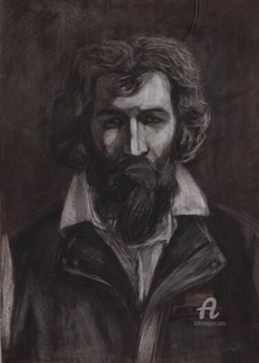 「Portrait of Alexand…」というタイトルの描画 Svet Schiel Galleryによって, オリジナルのアートワーク, 木炭