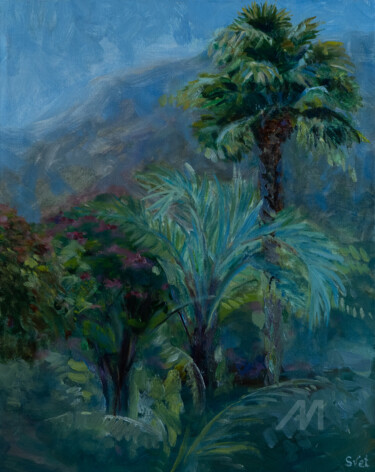 Palm Malarstwo zatytułowany „Palm” autorstwa Svet Schiel Gallery, Oryginalna praca, Olej