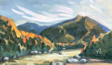 Картина под названием "Autumn Cheremosh" - Svet Schiel Gallery, Подлинное произведение искусства, Масло