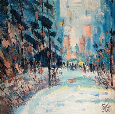 Painting titled "Winter mood" by Svet Schiel Gallery, Original Artwork, Oil