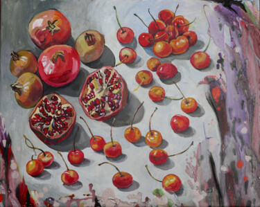 Pintura titulada "Taste of Red" por Sviatlana Danskaya, Obra de arte original, Acrílico