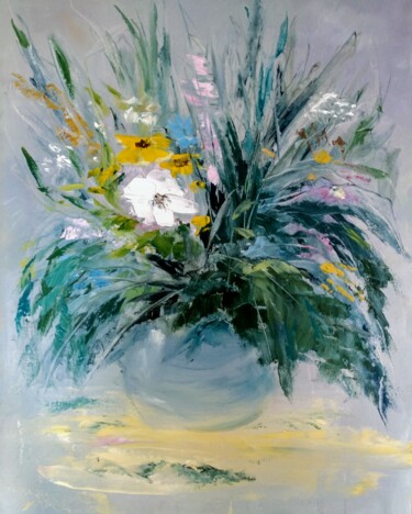 Malerei mit dem Titel "Bouquet fantaisie" von Sviatlana Ivanenko, Original-Kunstwerk, Öl