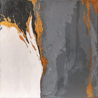 Malerei mit dem Titel "Dissected gray" von Sviatlana Petushkova, Original-Kunstwerk, Acryl Auf Keilrahmen aus Holz montiert