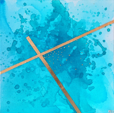 제목이 "Azure coast - I"인 미술작품 Sviatlana Petushkova로, 원작, 아크릴 나무 들것 프레임에 장착됨