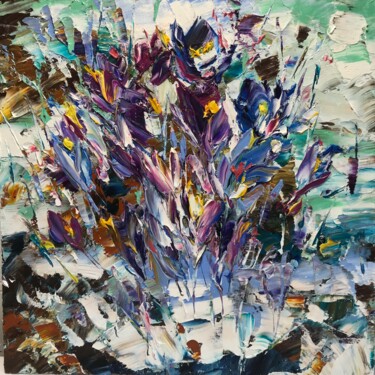 Картина под названием "Abstract flowers 14…" - Svitlana Andriichenko, Подлинное произведение искусства, Масло