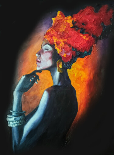 "Red Woman" başlıklı Tablo Svitlana Barabash tarafından, Orijinal sanat, Petrol