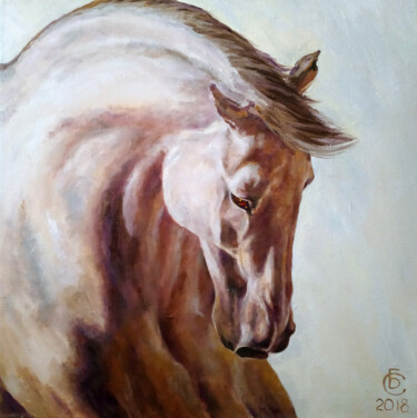 Schilderij getiteld "Stallion" door Svitlana Barabash, Origineel Kunstwerk, Olie
