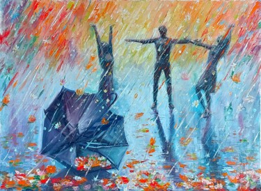 "FLOWER RAIN" Картина под названием ""FLOWER RAIN"" - Svitlana Dzedzei (Светлана Дзедзей), Подлинное произведение искусства, Масло Установ…