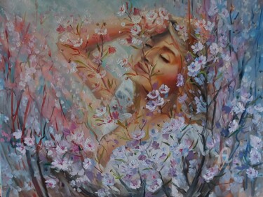 Картина под названием ""Вишневые ендорфины"" - Svitlana Dzedzei, Подлинное произведение искусства, Масло Установлен на Дерев…