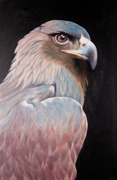 Schilderij getiteld "Eagle" door Svitlana Miku, Origineel Kunstwerk, Olie