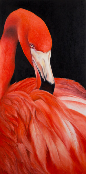 Pintura titulada "Flamingo" por Svitlana Miku, Obra de arte original, Oleo