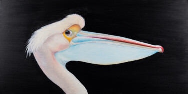 Painting titled "Pelican" by Svitlana Miku, Original Artwork, Oil