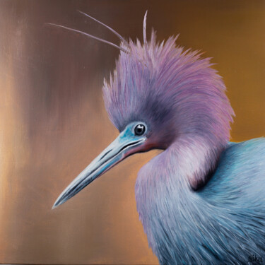 Pittura intitolato "Stylish bird" da Svitlana Miku, Opera d'arte originale, Olio