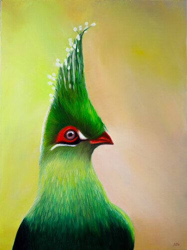Pintura titulada "Exotic bird 4" por Svitlana Miku, Obra de arte original, Oleo