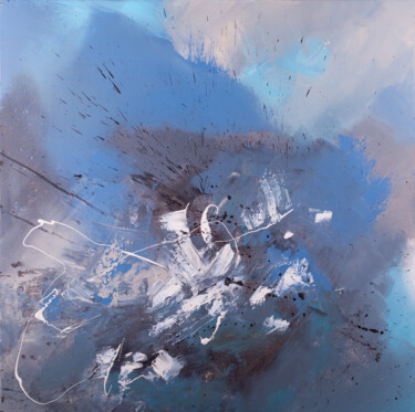 Peinture intitulée "Thunder Sky 1" par Svitlana Miku, Œuvre d'art originale, Acrylique