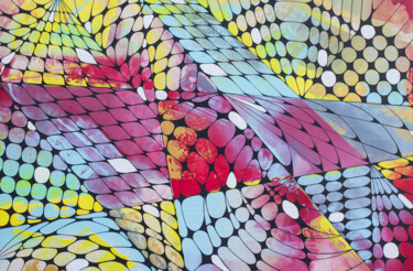 「Colored lace spider…」というタイトルの絵画 Svitlana Mikuによって, オリジナルのアートワーク, アクリル