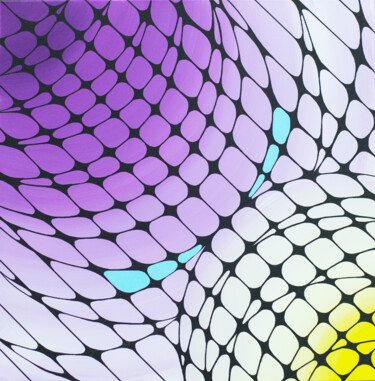 Картина под названием "Spider web lace 2" - Svitlana Miku, Подлинное произведение искусства, Акрил