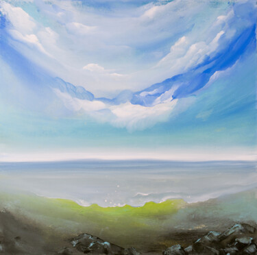 Картина под названием "Abstract landscape…" - Svitlana Miku, Подлинное произведение искусства, Акрил