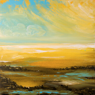 Painting titled "Abstract landscape…" by Svitlana Miku, Original Artwork, Acrylic