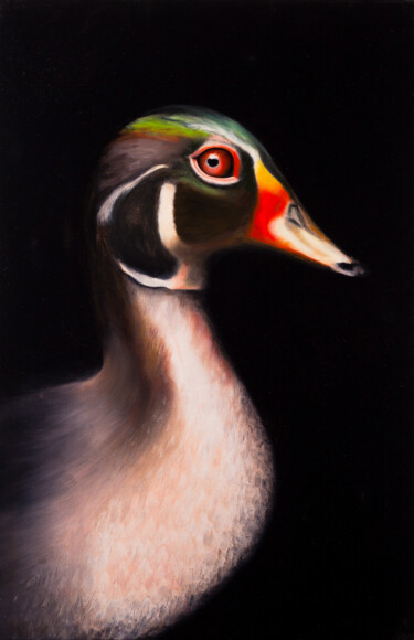 Картина под названием "Duck" - Svitlana Miku, Подлинное произведение искусства, Масло