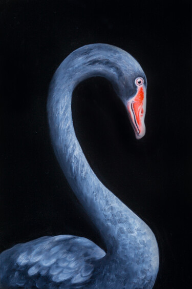 Картина под названием "Black Swan 2" - Svitlana Miku, Подлинное произведение искусства, Масло