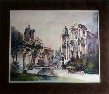 Картина под названием "Watercolor Venice" - New Look, Подлинное произведение искусства, Акварель