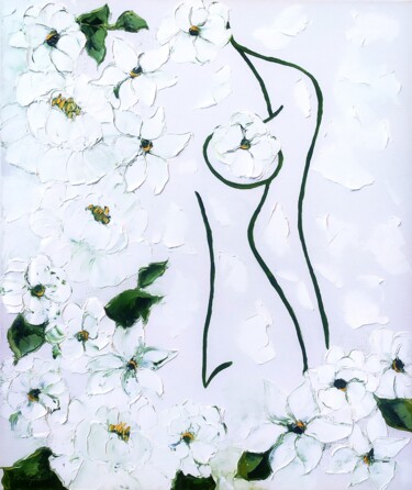 Schilderij getiteld "WOMAN Art Body Orig…" door Svitlana Prokopalo, Origineel Kunstwerk, Olie