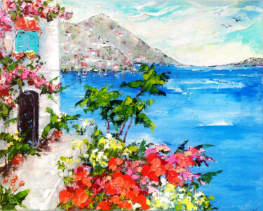 Painting titled "Amalfi Italy Painti…" by Svitlana Prokopalo, Original Artwork, Oil