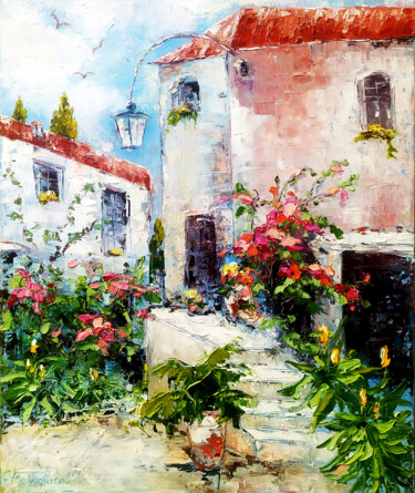 Painting titled "Italy Painting Sorr…" by Svitlana Prokopalo, Original Artwork, Oil