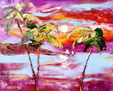 Картина под названием "Hawaii Painting Pal…" - Svitlana Prokopalo, Подлинное произведение искусства, Масло