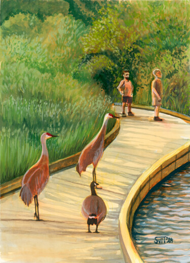 "Near the Lake" başlıklı Tablo Svitlana Tetokina tarafından, Orijinal sanat, Guaş boya