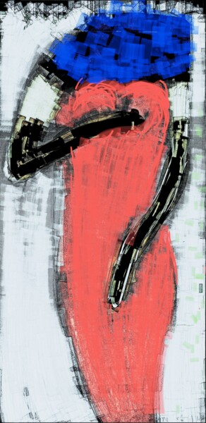 Цифровое искусство под названием "Lady in red" - Svitlana Zenkov, Подлинное произведение искусства