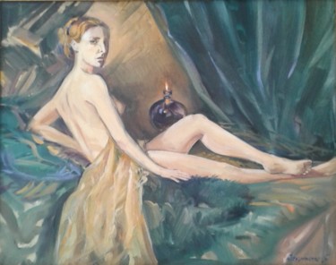 Peinture intitulée "Nu , femme" par Svitlana Rasymiene, Œuvre d'art originale, Huile