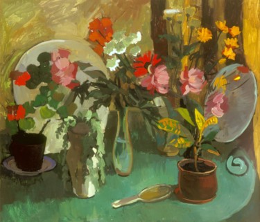 Painting titled "Still life with a m…" by Svetlana Minko, Original Artwork, Tempera