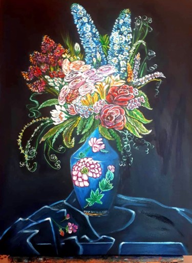 bouquet of flowers Картина под названием "bouquet of flowers" - Светлана Кунегина, Подлинное произведение искусства, Масло