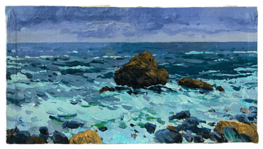 Pintura intitulada "By the shore oil pa…" por Svyatoslav Barabash, Obras de arte originais, Óleo