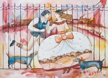 Картина под названием "Свидание" - Светлана Растегина, Подлинное произведение искусства
