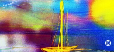 Arts numériques intitulée "1/1 Éruption solaire" par Swedy, Œuvre d'art originale, Peinture numérique