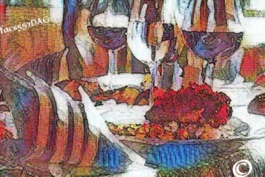 Digital Arts titled "1/1 Le banquet" by Swedy, Original Artwork, Digital Painting
