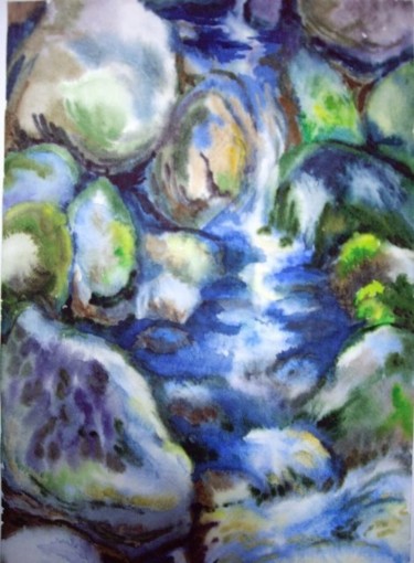 Картина под названием "Stream" - Ostrouhowa, Подлинное произведение искусства, Масло