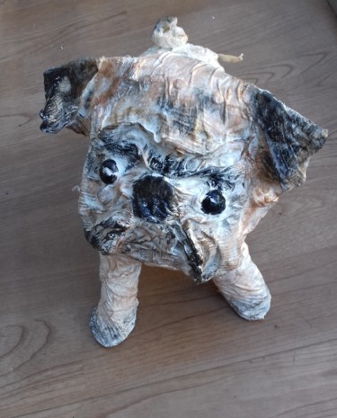 Sculpture intitulée "Doggie" par Michaela Bartošová, Œuvre d'art originale, Papier