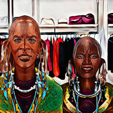 Digitale Kunst mit dem Titel "Fashion Killa" von Swoop, Original-Kunstwerk, Fotomontage