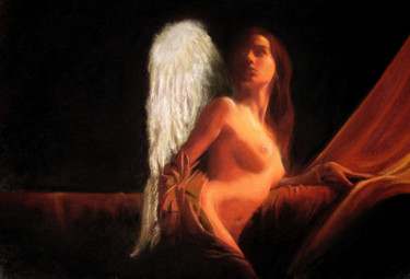 Peinture intitulée "L'ange" par Guy Swyngedau, Œuvre d'art originale