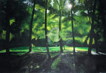 Painting titled "landscape.jpg" by Syamprasad, Original Artwork, Acrylic