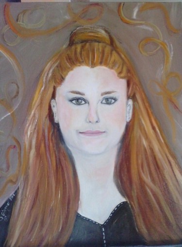 Painting titled "Karine" by Sybartiste, Original Artwork, Oil