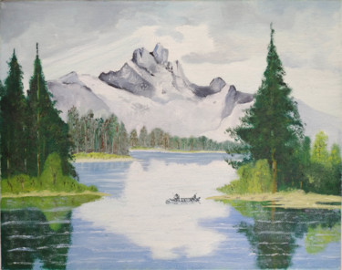 Painting titled "Canada" by Yb Møl, Original Artwork, Oil