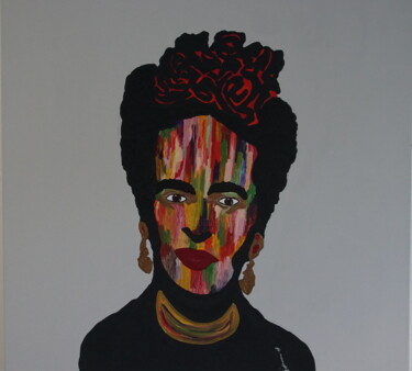 Schilderij getiteld "FRIDA" door Sybille Hirth, Origineel Kunstwerk, Acryl