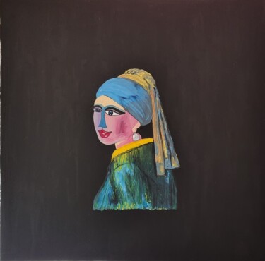 Malerei mit dem Titel "Weil ich ein Mädche…" von Sybille Hirth, Original-Kunstwerk, Acryl